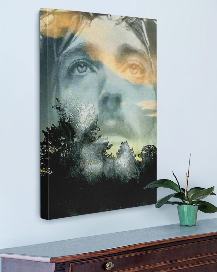 Jesus Face Christian Religious Canvas Family Sign Decor Birthday Christmas Wedding Housewarming Gift Ready To Hang Matte Canvas (1.25")