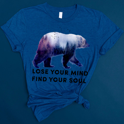 Bear Camping Lose Your Mind Find Your Soul T-Shirt