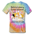 Behind Every Good Woman ...Are A Lot Of Cats Unisex Tie Dye T-Shirt - rainbow