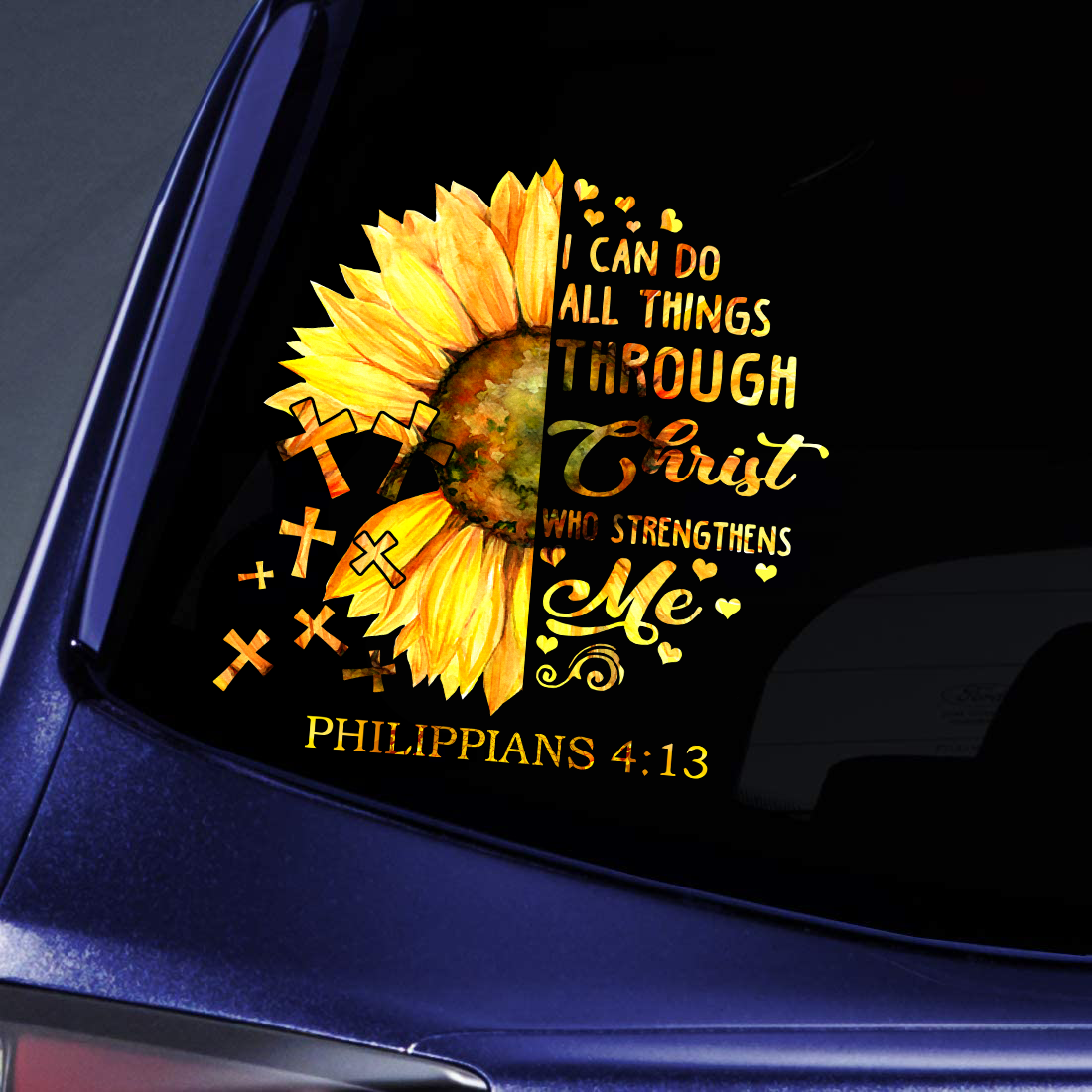 I Can Do All Things Through Christ Who Strengthens Me Philippians 4:13 Sticker Decal