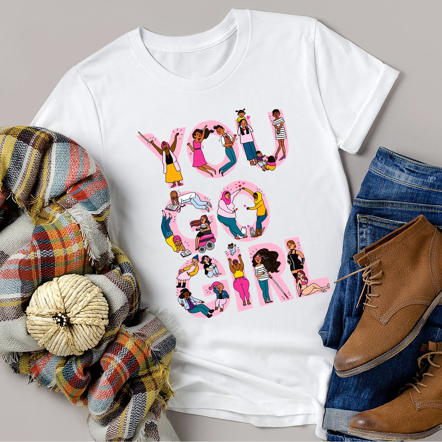 You Go Girl Black Queen Standard T-Shirt