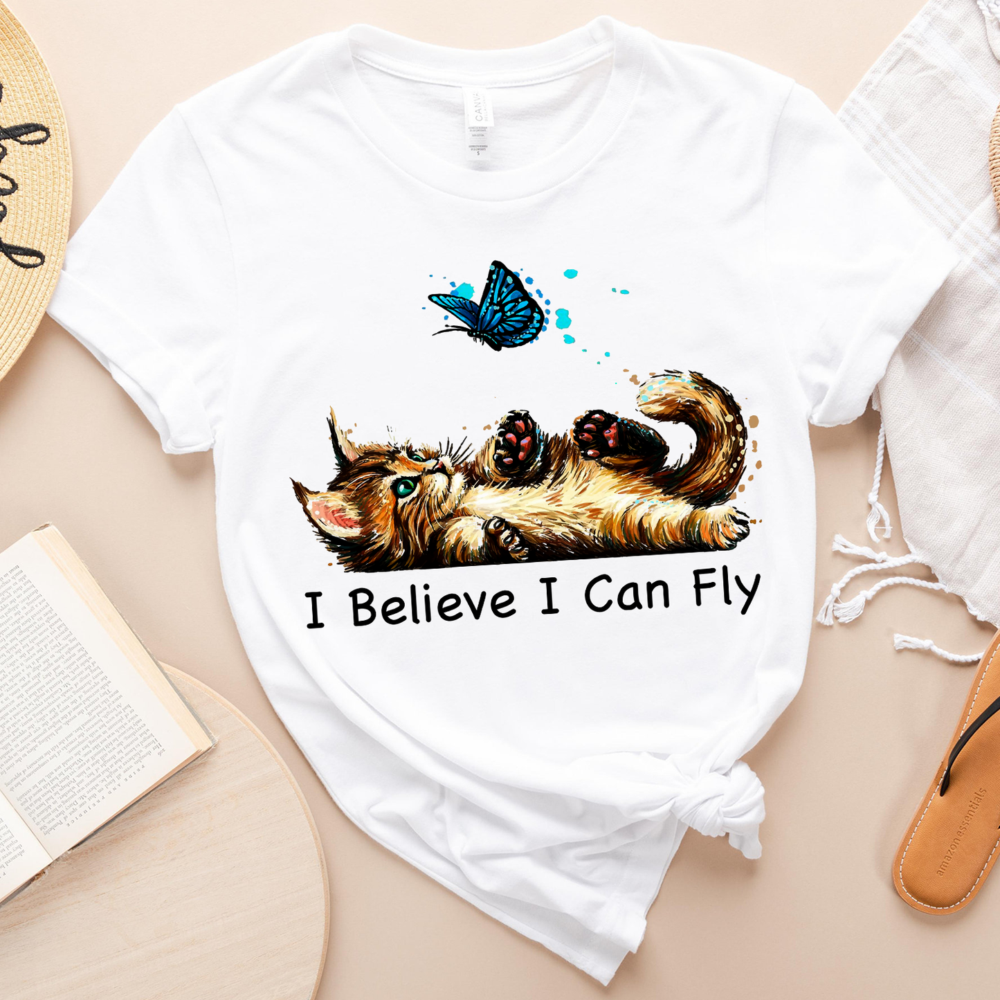 Kitten I Believe I Can Fly Cute Standard T-shirt